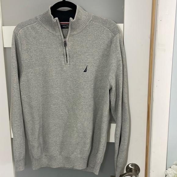 Nautica Other - Mens Nautica Gray Long Sleeve Quarter Zip Sweater Size M